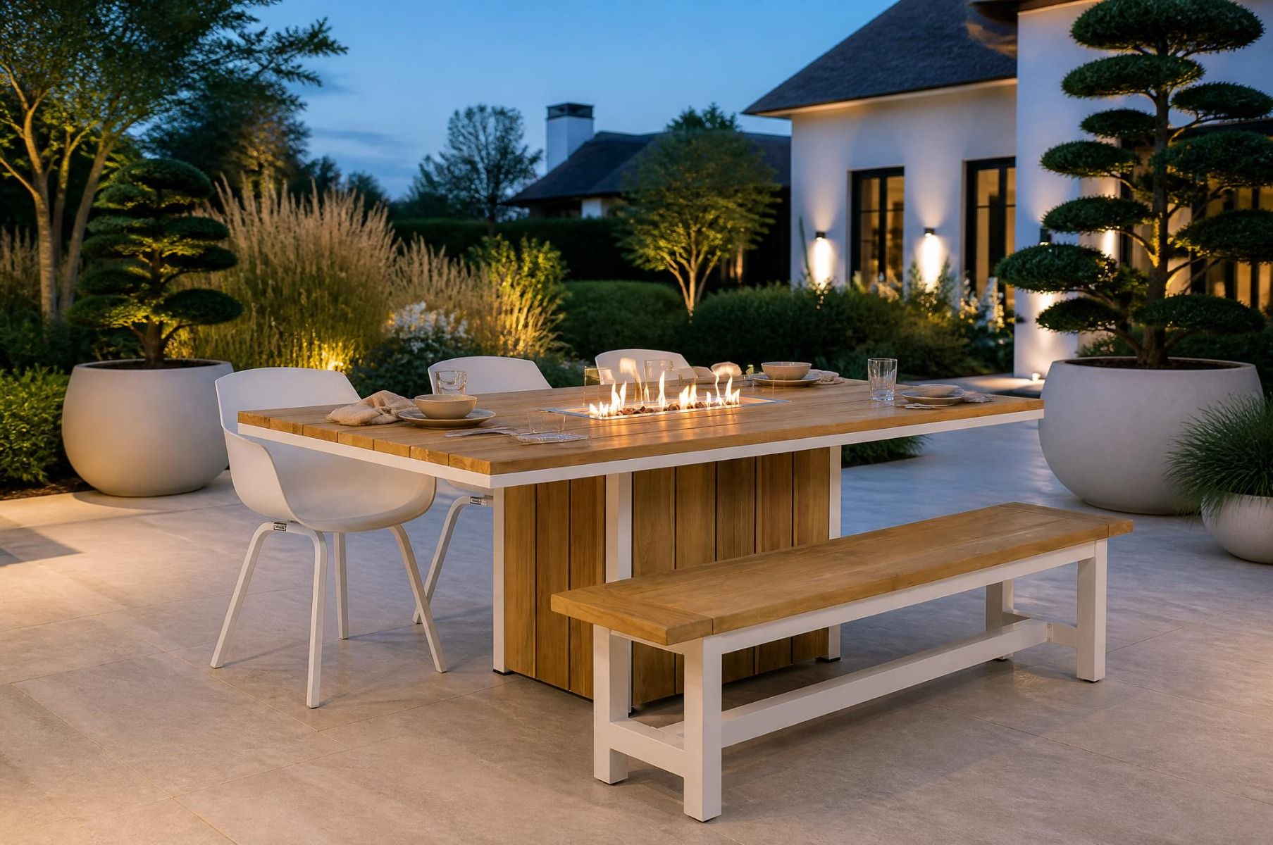Lifestyle Salina/Los Angeles/Seaside 220 cm dining tuinset 5-delig