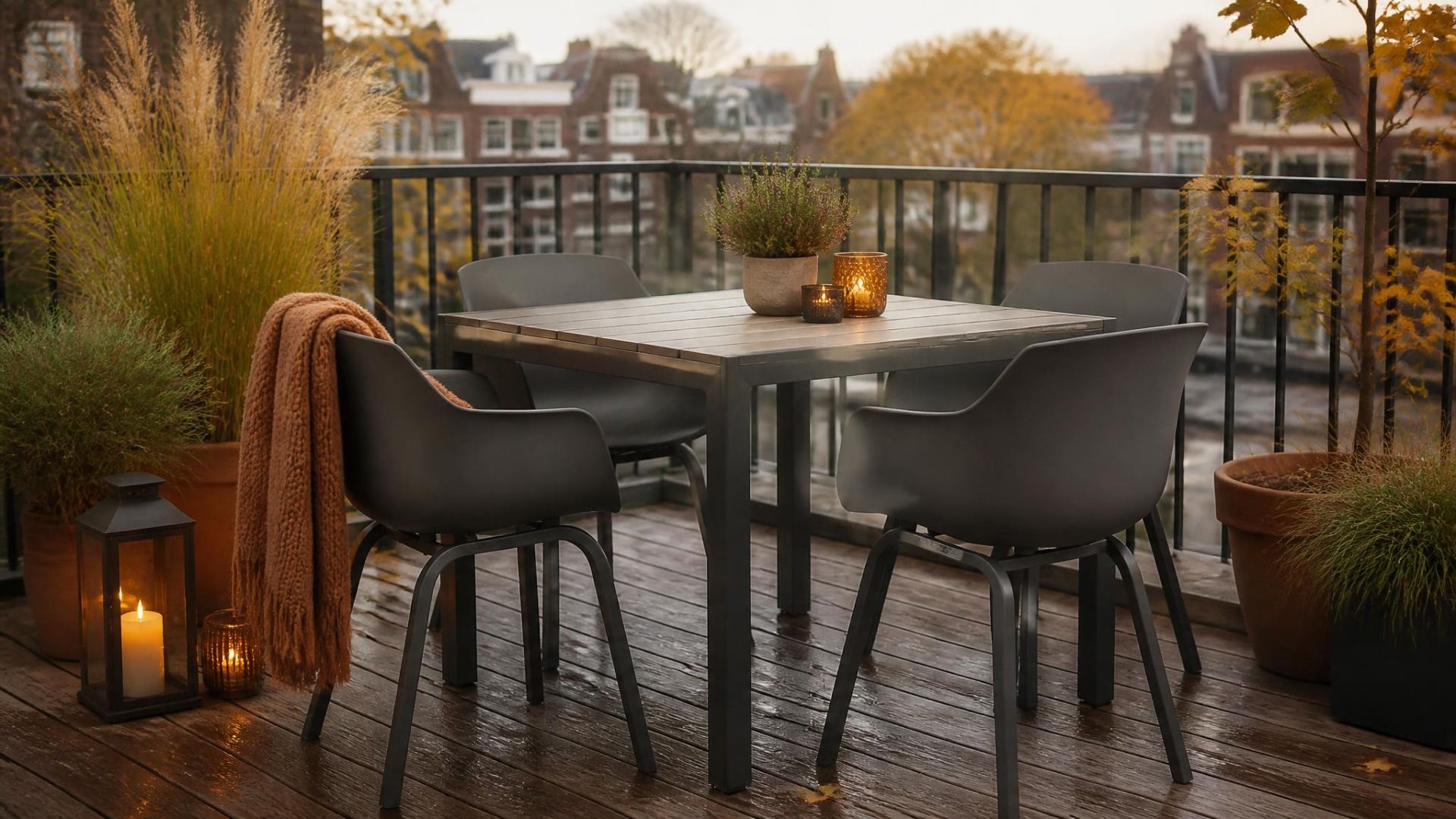 Lifestyle Salina/Young 92 cm dining tuinset 5-delig