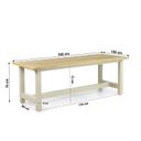 Tuintafel met afmetingen – rechthoekige tafel van loft aluminium frame en teakhout blad thumbnail