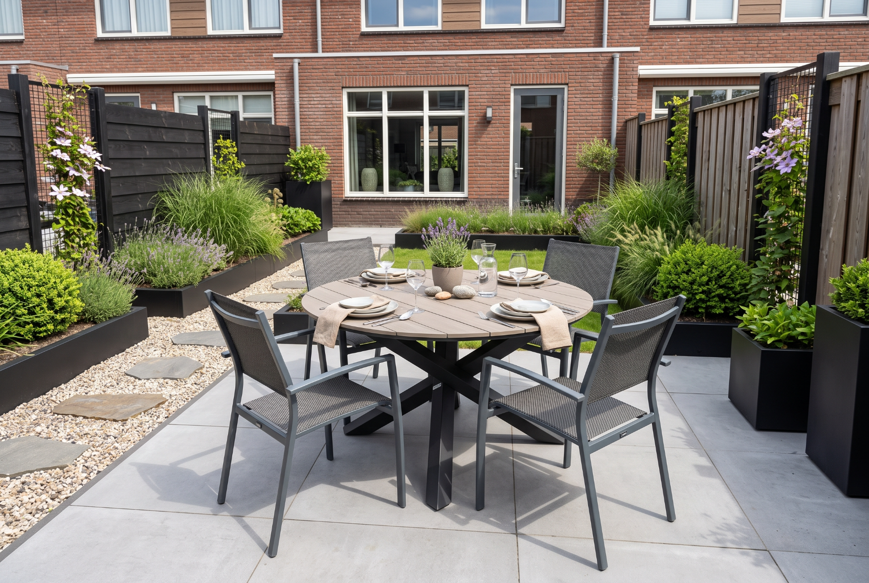 Lifestyle Sella/Ancona 125 cm dining tuinset 5-delig