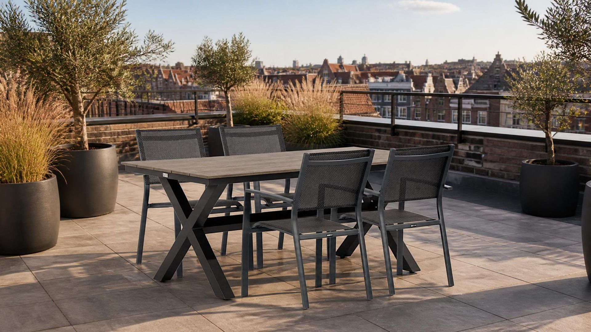 Lifestyle Sella/Forest 180 cm dining tuinset 5-delig