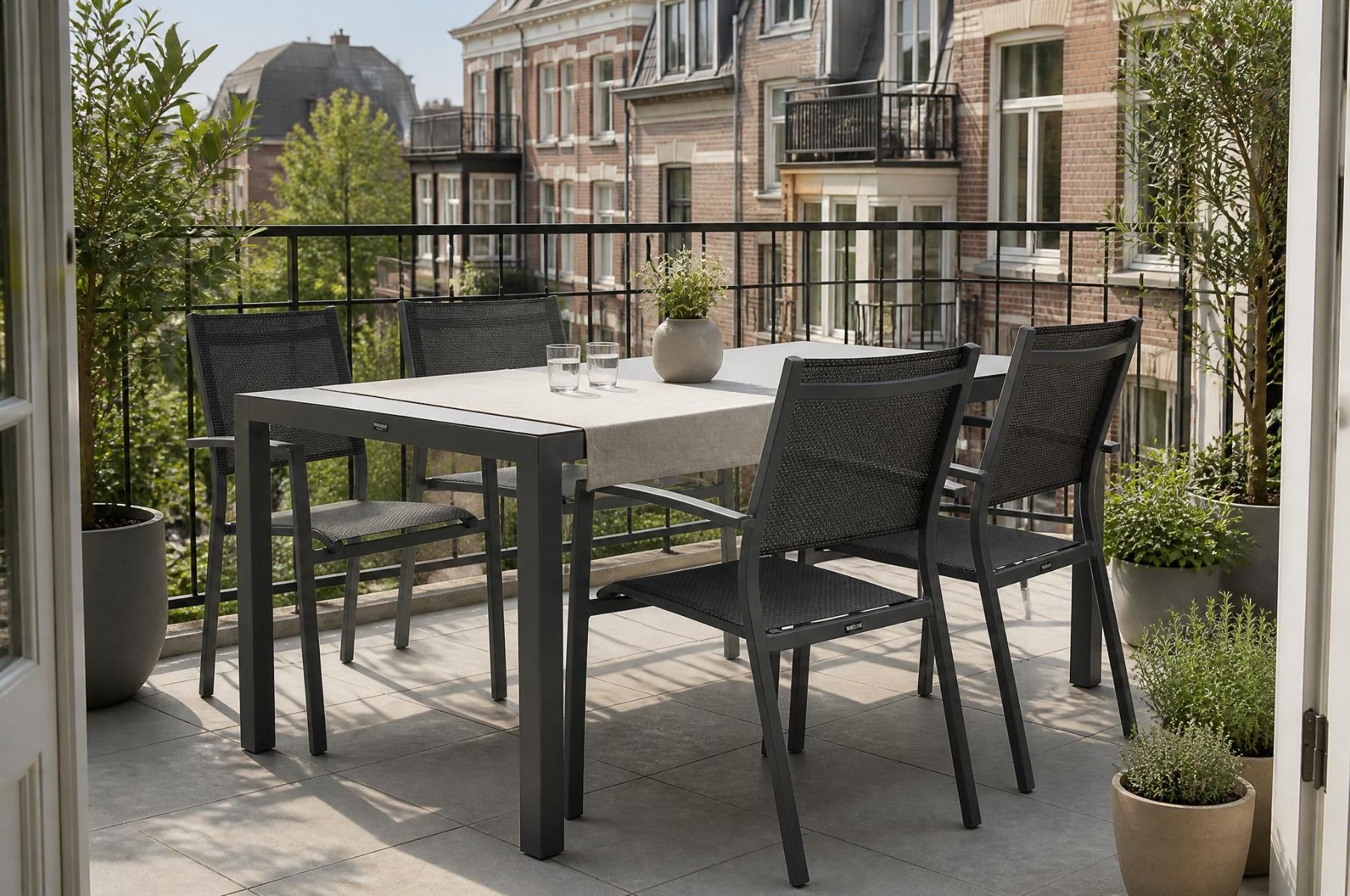 Lifestyle Sella/Venustas 150 cm dining tuinset 5-delig