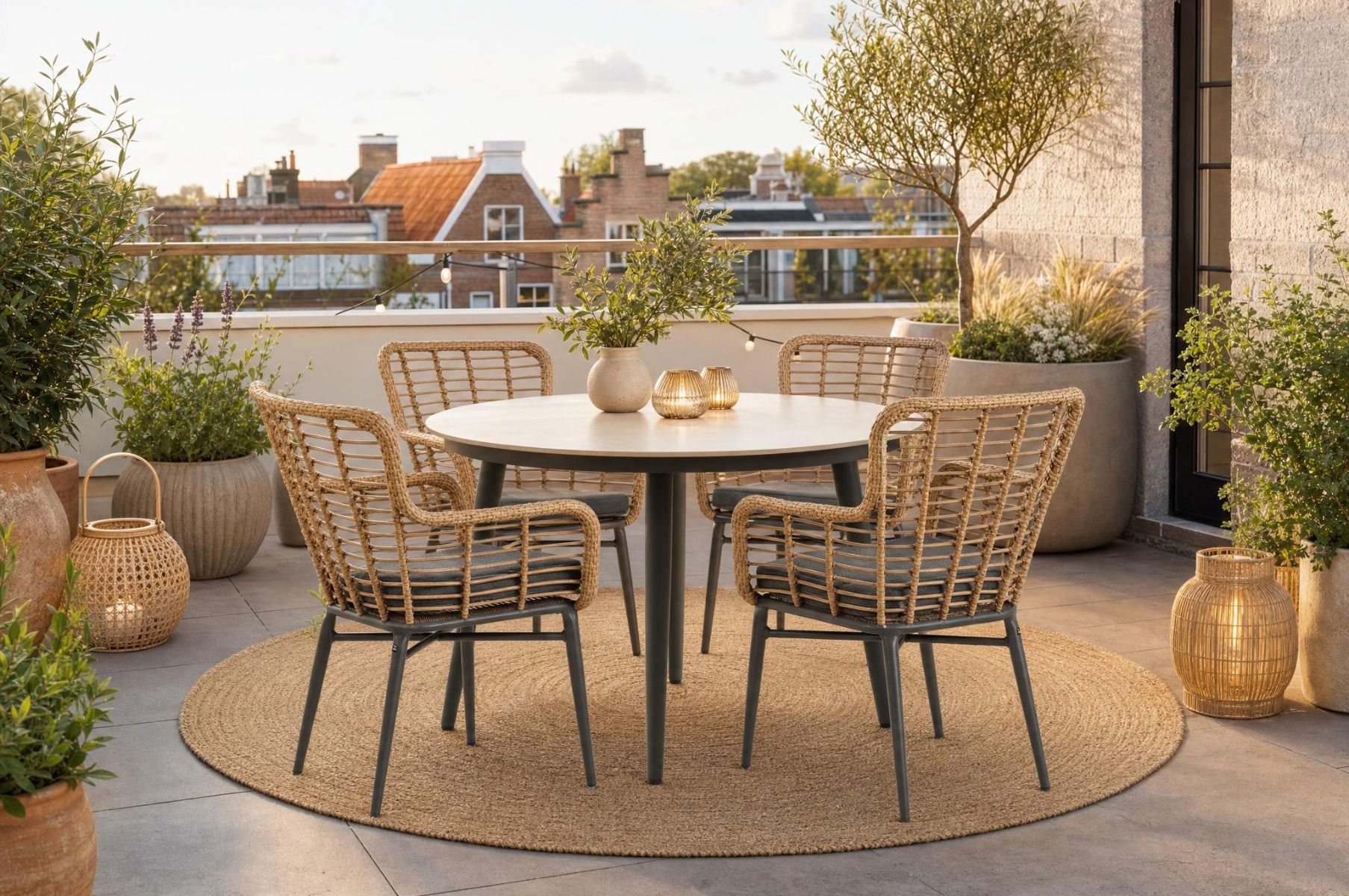 Lifestyle Toledo/Vienna 120 cm dining tuinset 5-delig