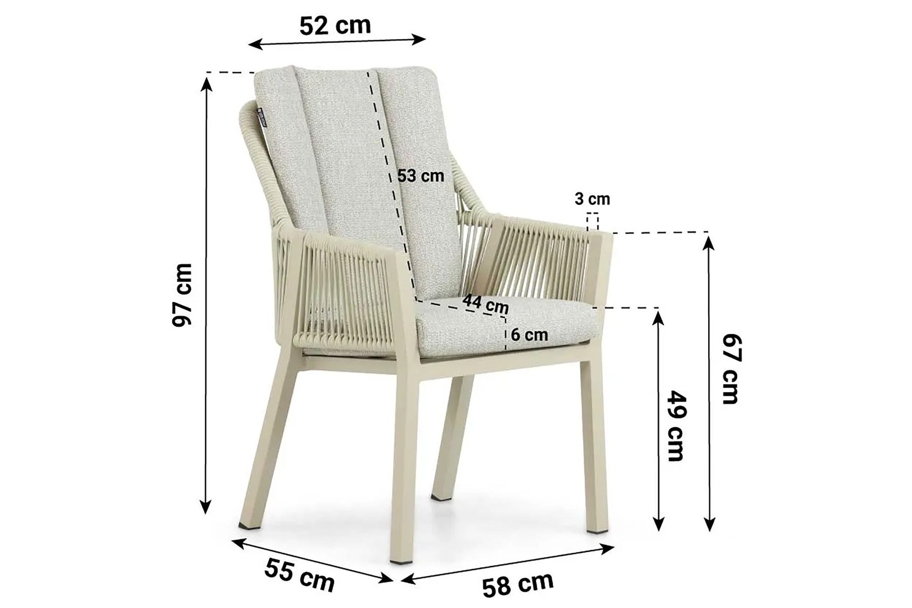 Lifestyle Verona/Matale 240 cm dining tuinset 7-delig thumbnail