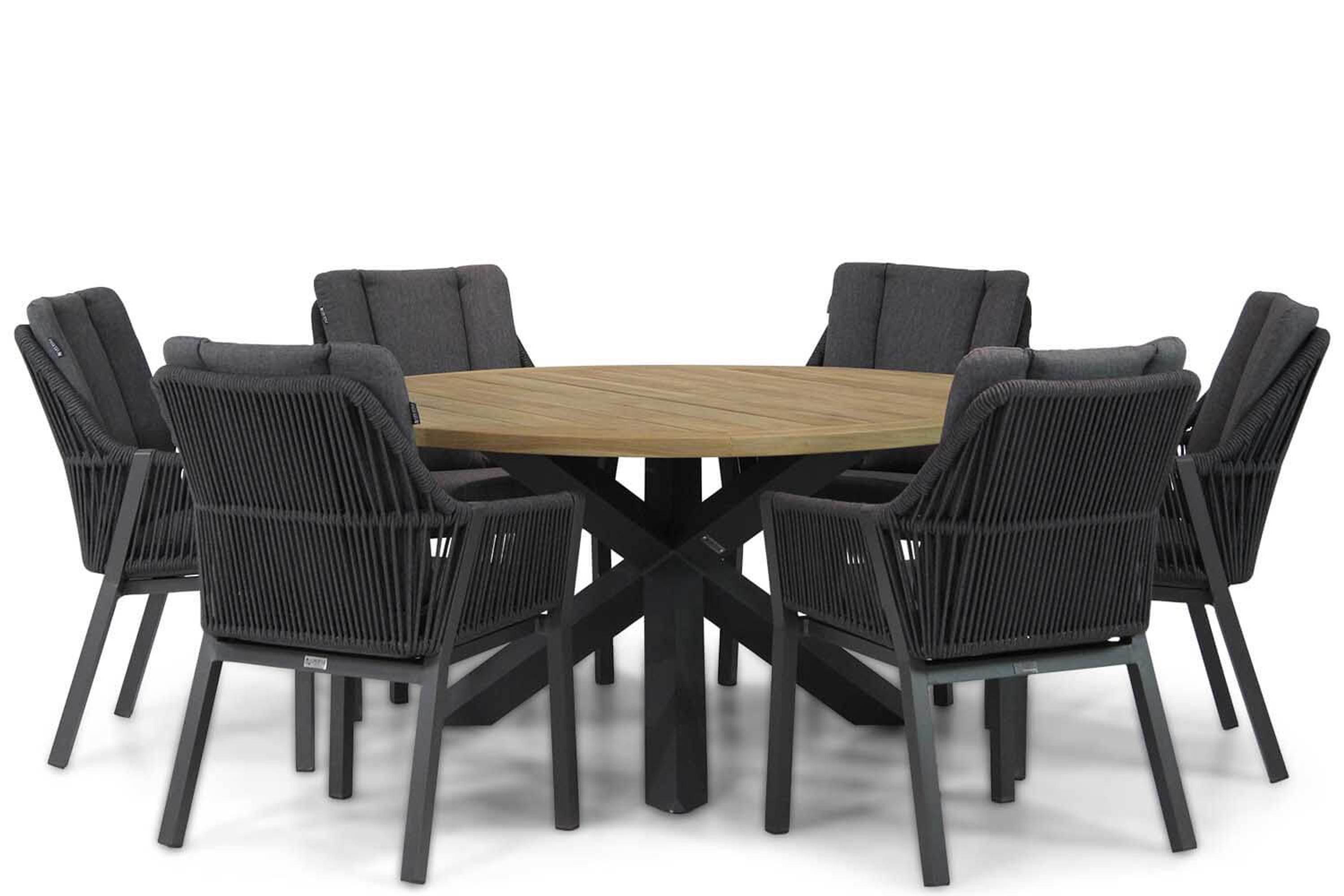 Lifestyle Verona/Rockville 160 cm dining tuinset 7-delig