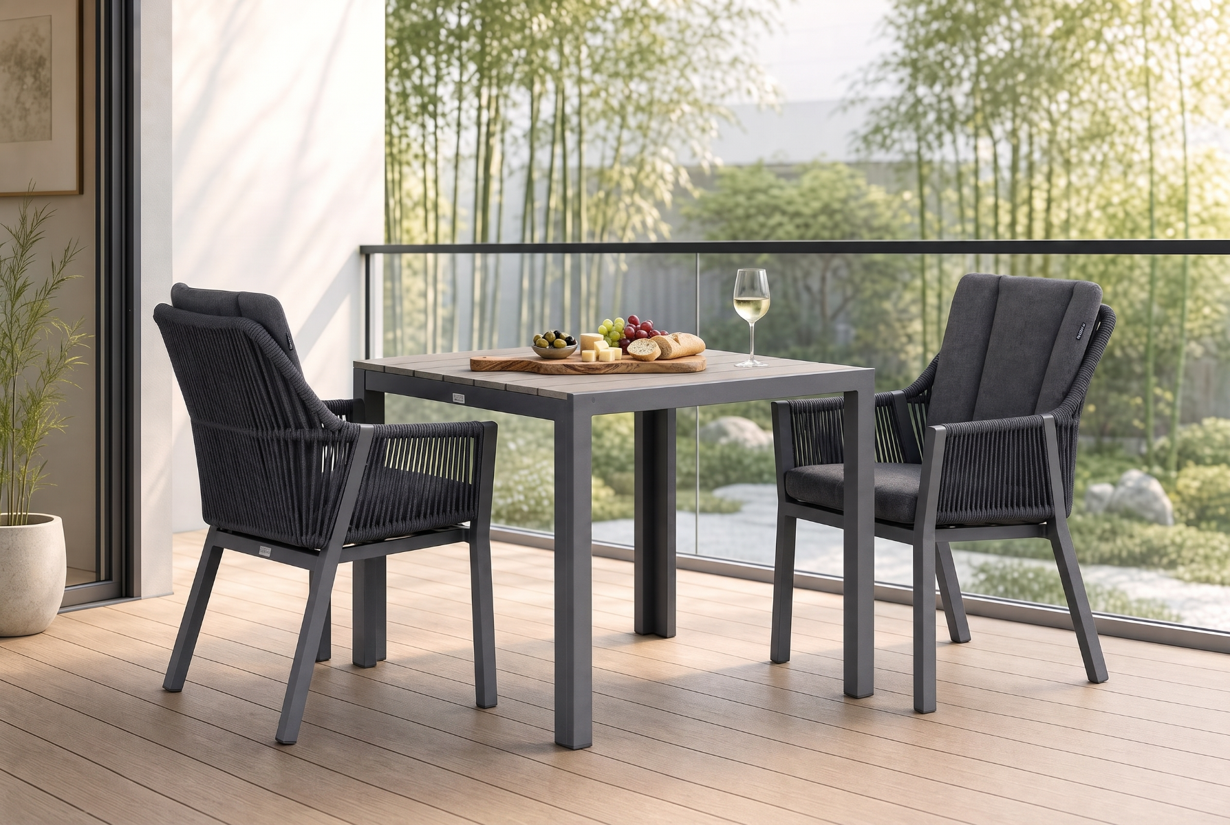 Lifestyle Verona/Young 92 cm dining tuinset 3-delig