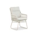 Dining tuinstoel van aluminium en rope - zijaanzicht thumbnail