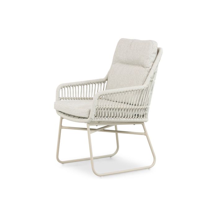 Dining tuinstoel van aluminium en rope - zijaanzicht Dining tuinstoel van aluminium en rope - zijaanzicht