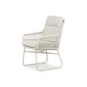 Dining tuinstoel van aluminium en rope - zijaanzicht thumbnail