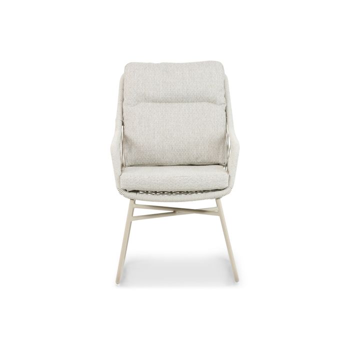 Dining tuinstoel van aluminium en rope - vooraanzicht Dining tuinstoel van aluminium en rope - vooraanzicht