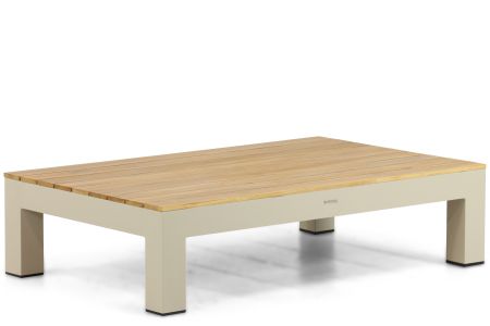 Moderne rechthoekige tuintafel met loft aluminium frame – vooraanzicht