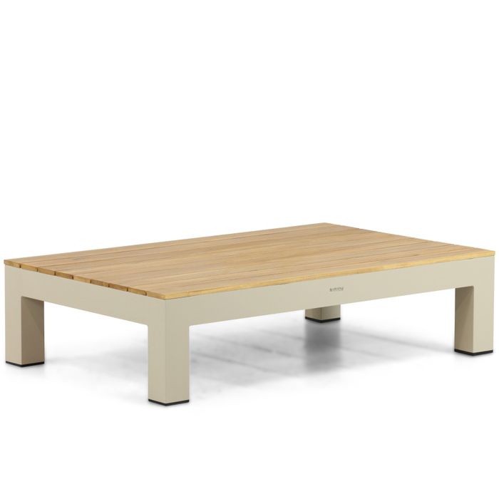 Moderne rechthoekige tuintafel met loft aluminium frame – vooraanzicht Moderne rechthoekige tuintafel met loft aluminium frame – vooraanzicht