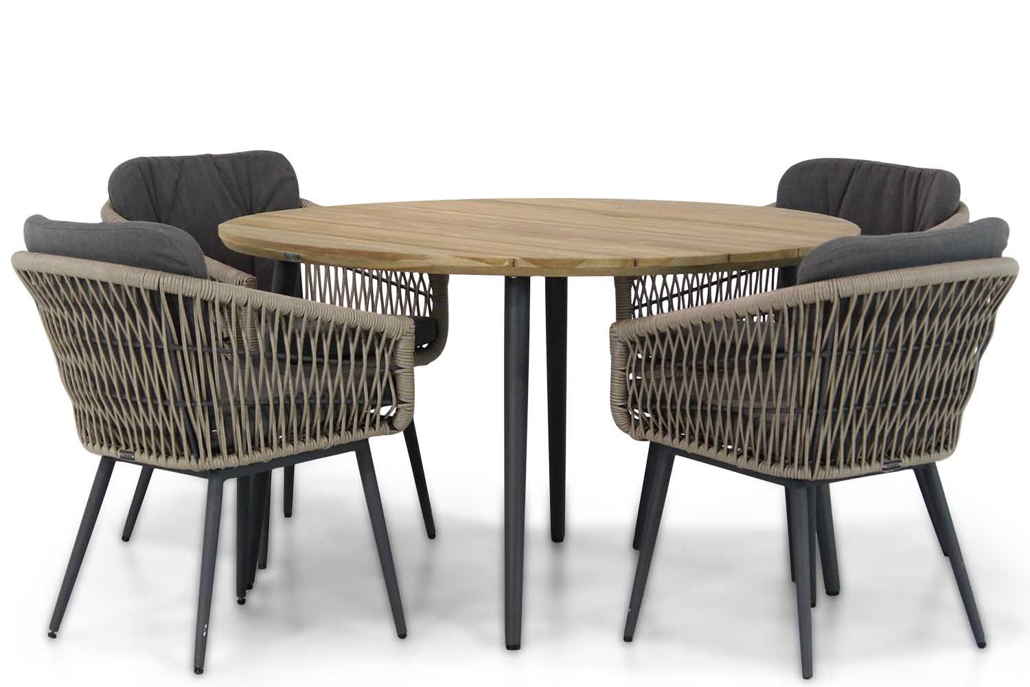 Lifestyle Western/Montana 130 cm rond dining tuinset 5-delig thumbnail