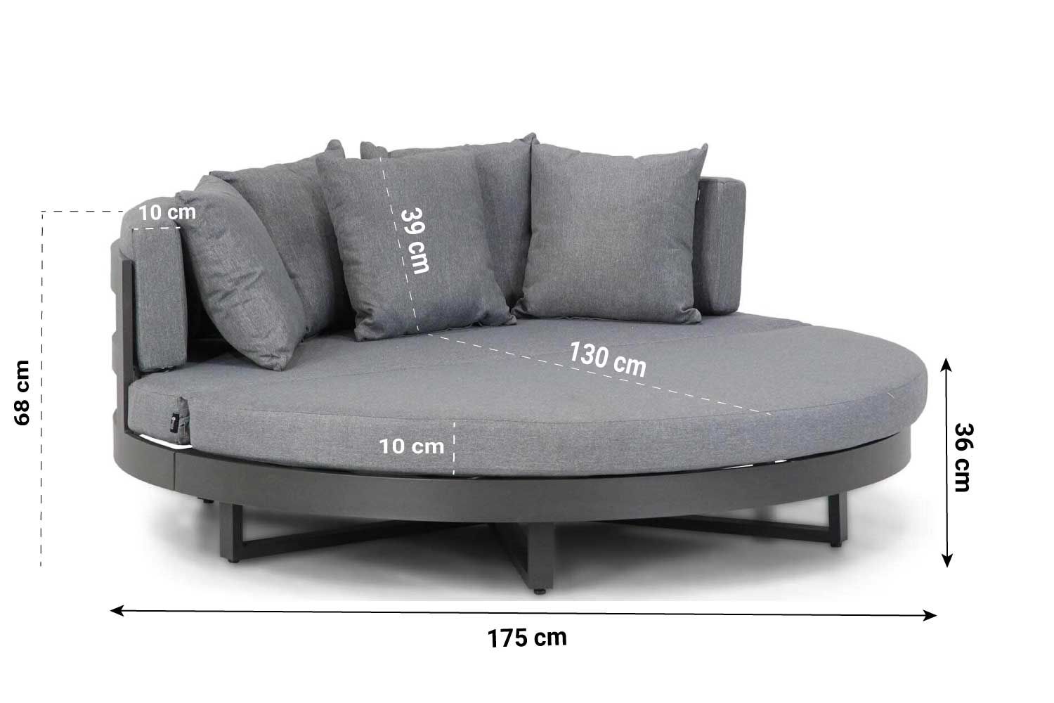 Santika Lakeview daybed antraciet