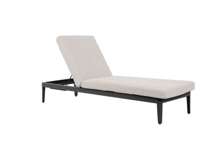 Lifestyle Mateo ligbed met kussen antraciet/sandy