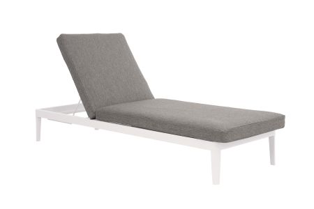 Lifestyle Mateo ligbed met kussen wit/dark grey