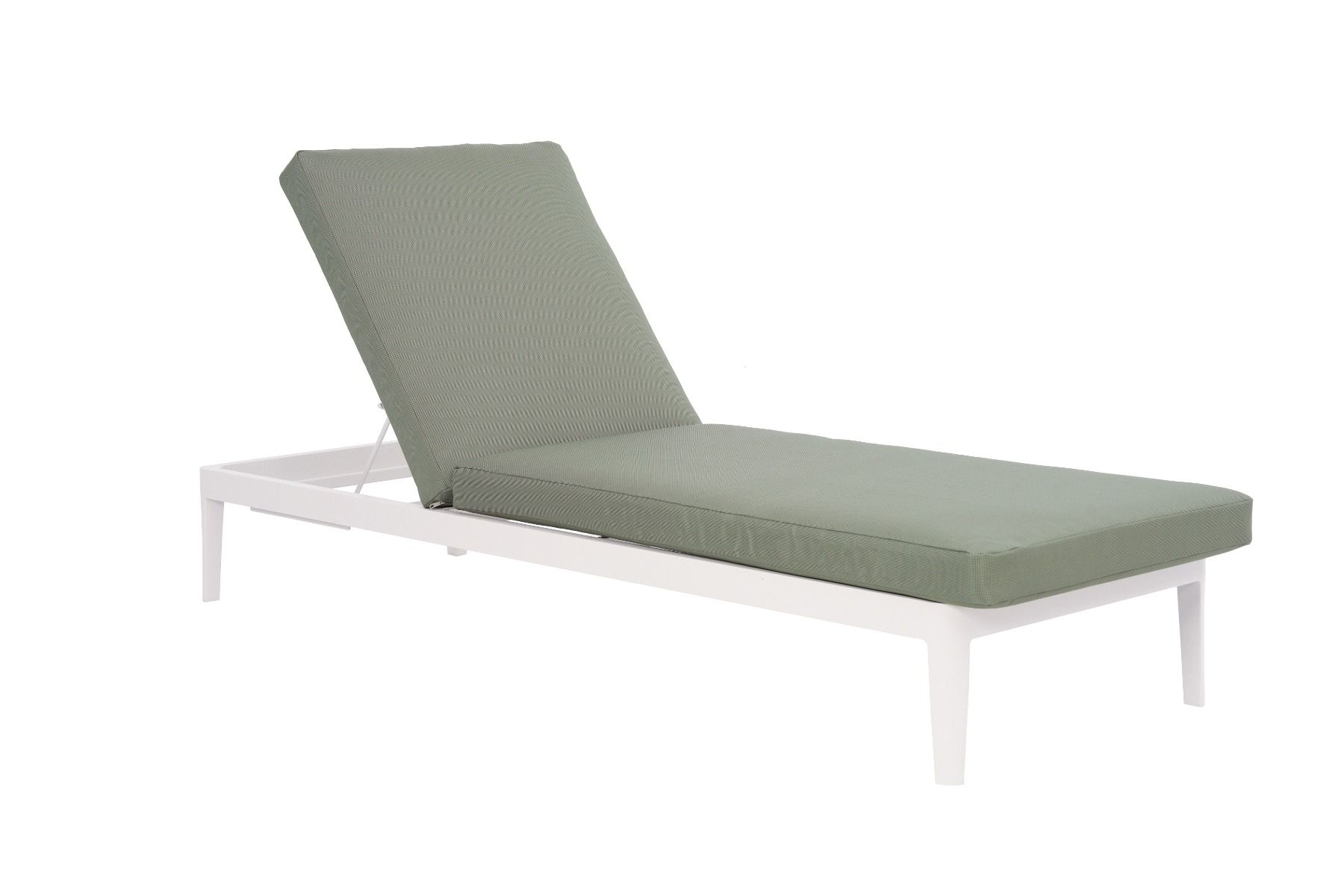 Lifestyle Mateo ligbed met kussen wit/moss green