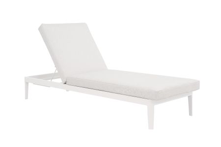 Lifestyle Mateo ligbed met kussen wit/soft grey