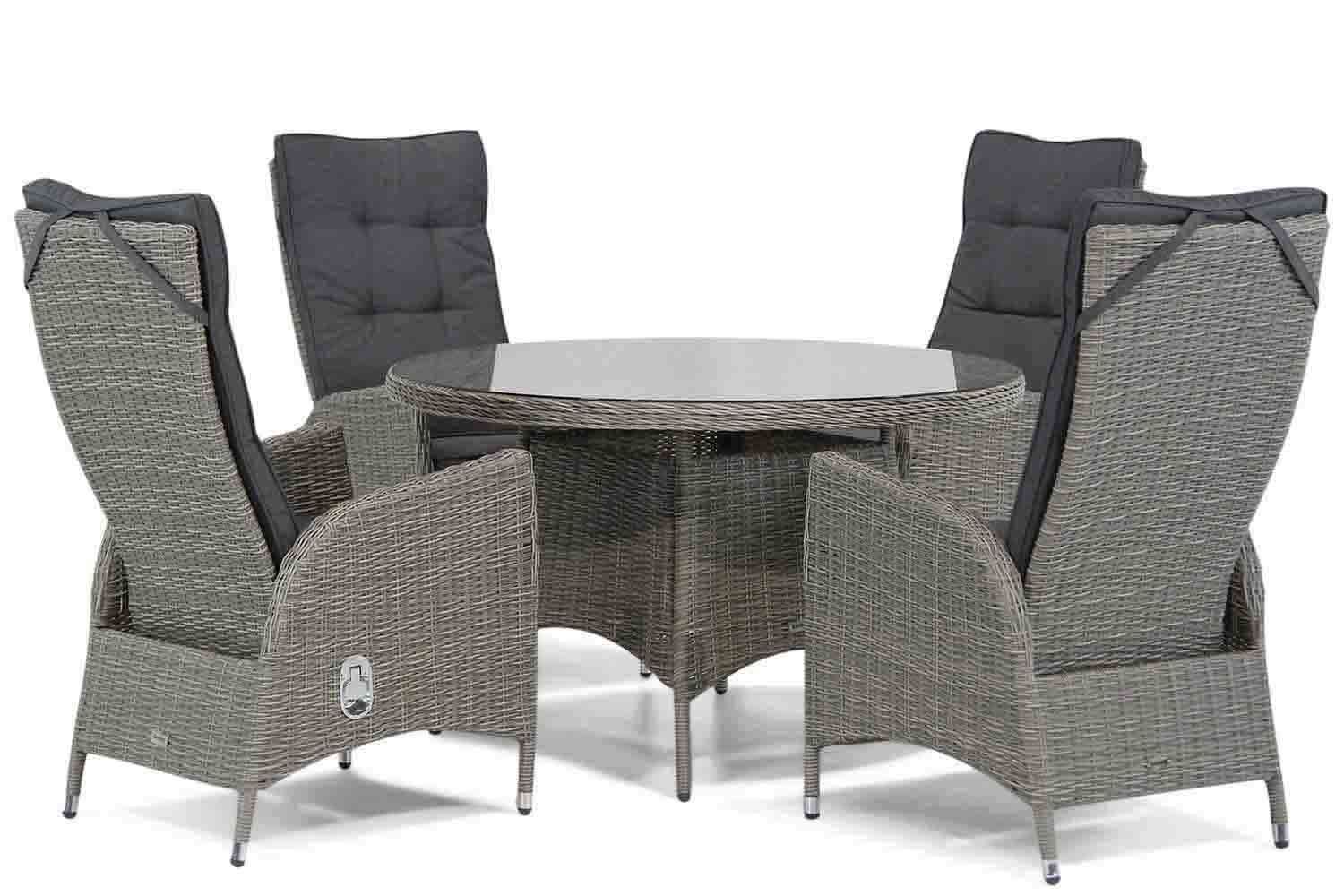 Garden Collections Lincoln/Aberdeen 120 cm rond dining tuinset 5-delig thumbnail
