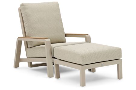 Osmen Manly lounge tuinstoel met voetenbank