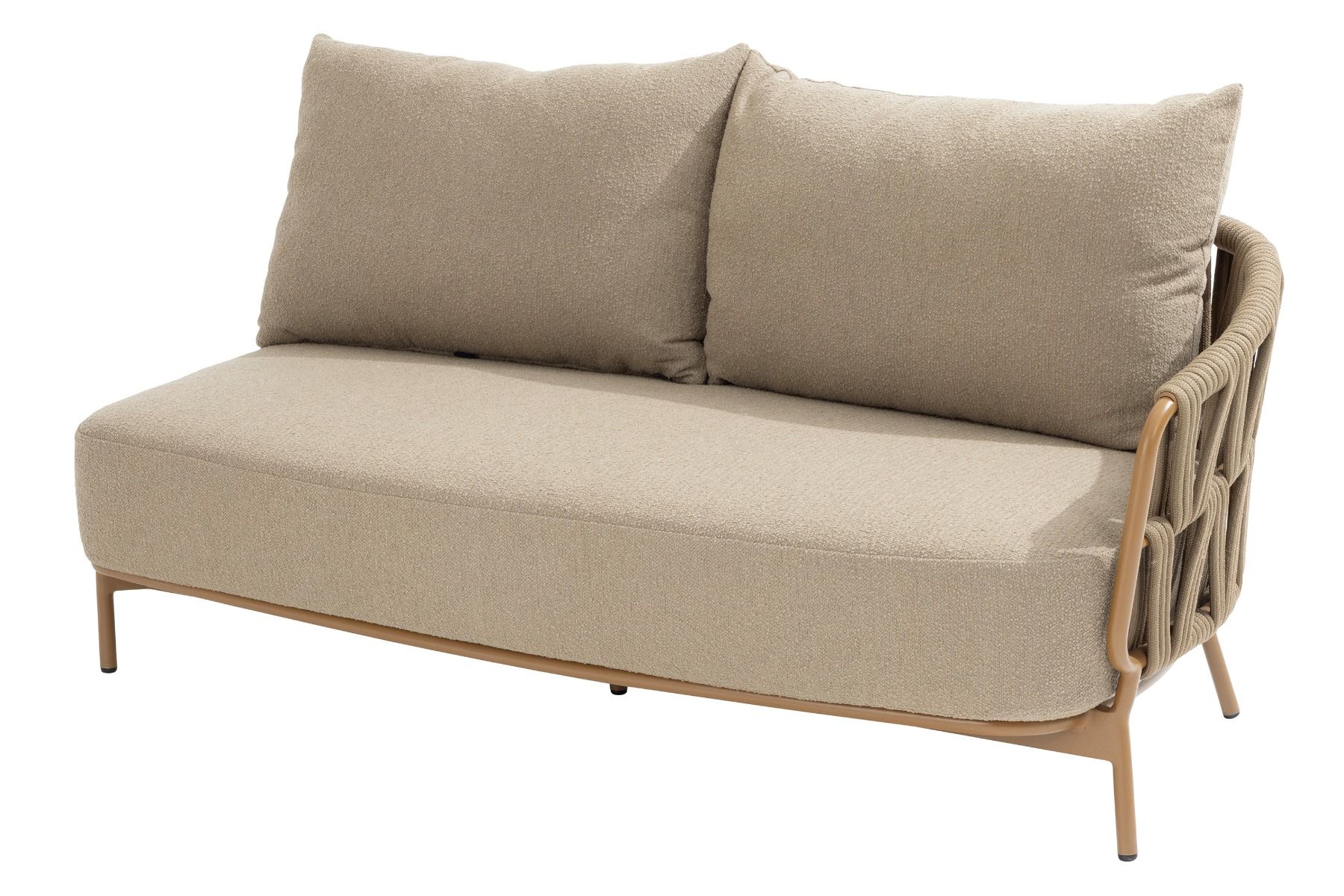 4 Seasons Biarritz 2.5 seater bench left arm amber with 3 cushions