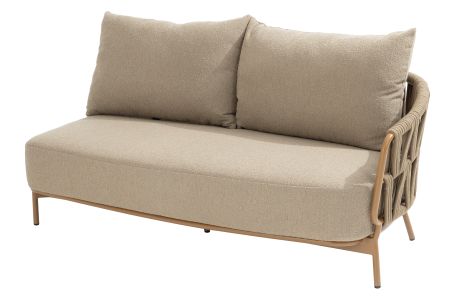 4 Seasons Biarritz 2.5 seater bench left arm amber with 3 cushions