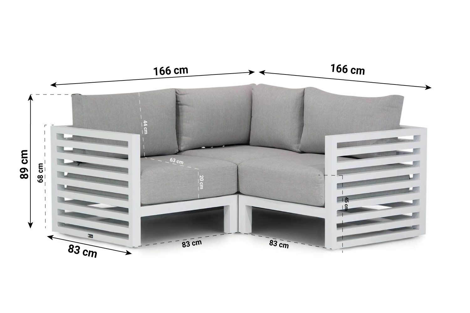 Santika Jaya hoek loungeset 3-delig thumbnail