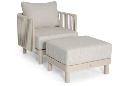 Lifestyle Solento lounge tuinstoel met voetenbank 