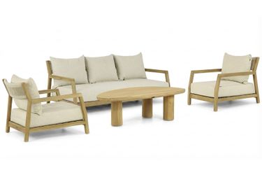 Santika Suka/Riah 135 cm stoel-bank loungeset 4-delig