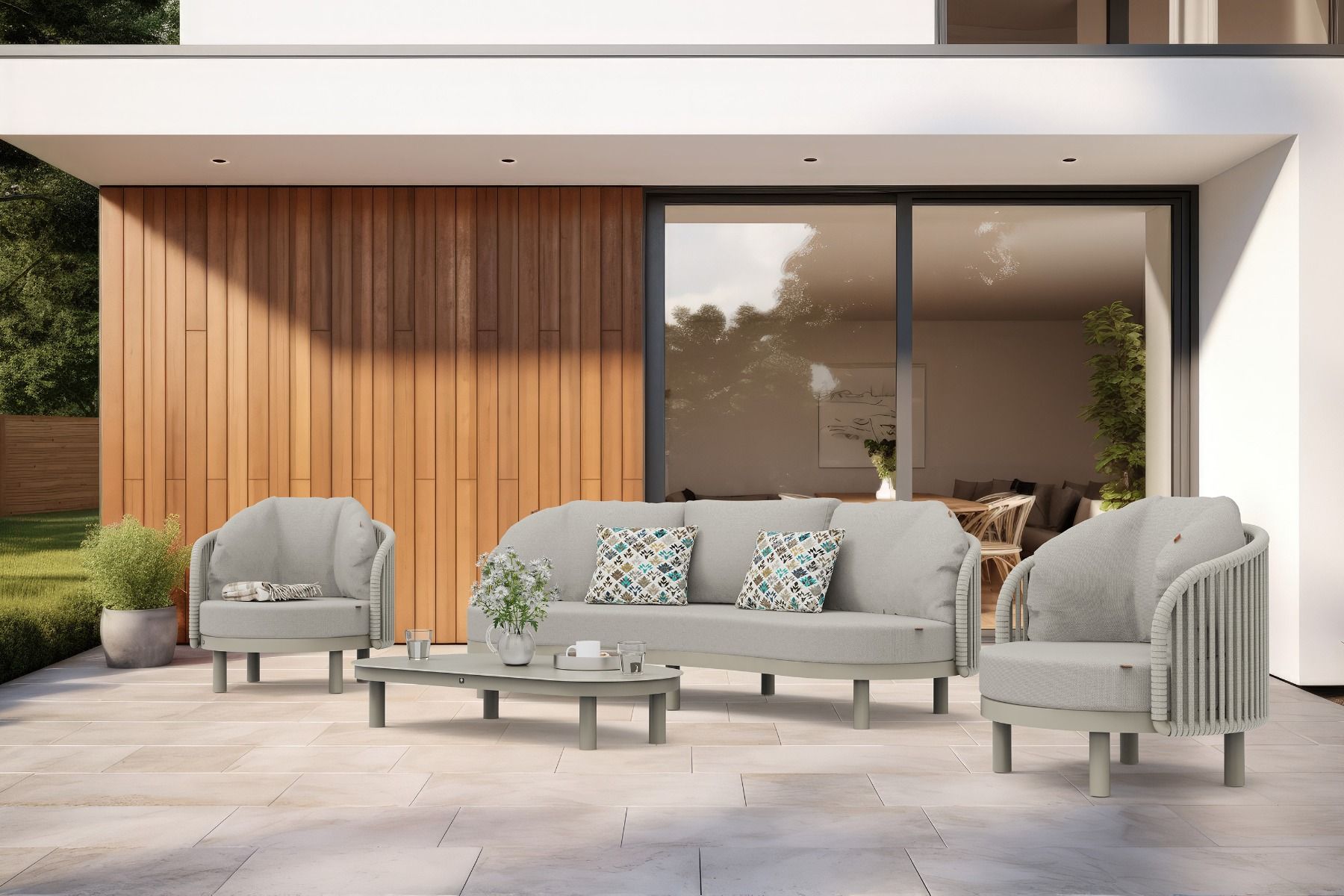 Santika Nanda stoel-bank loungeset 4-delig