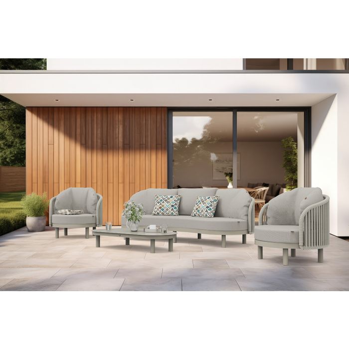 Santika Nanda stoel-bank loungeset 4-delig Santika Nanda stoel-bank loungeset 4-delig