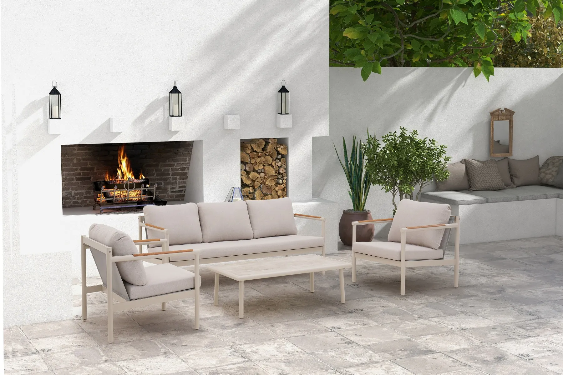 Lifestyle Norte stoel-bank loungeset 4-delig thumbnail