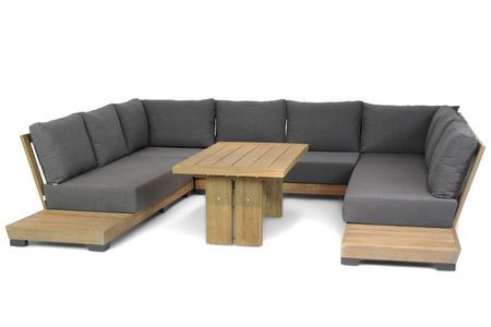 Lifestyle Hilton/Brighton 140 cm loungeset U-vorm 6-delig 