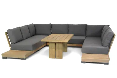 Lifestyle Hilton/Brighton 140 cm loungeset U-vorm 6-delig 