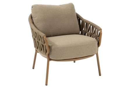 4 Seasons Biarritz Low Dining Gartenstuhl amber mit 2 Kissen (pro 2 Stück)