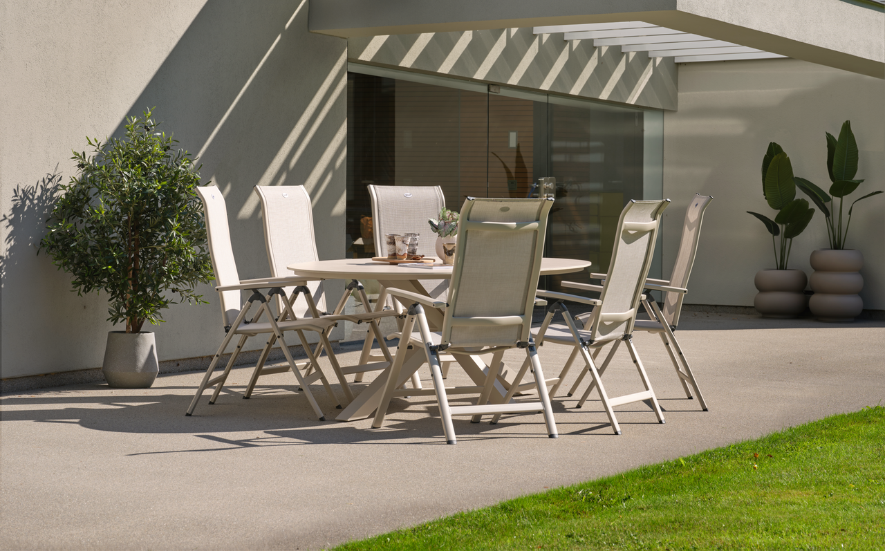 Alice Comfort Relaxsessel Alu Loft-beige