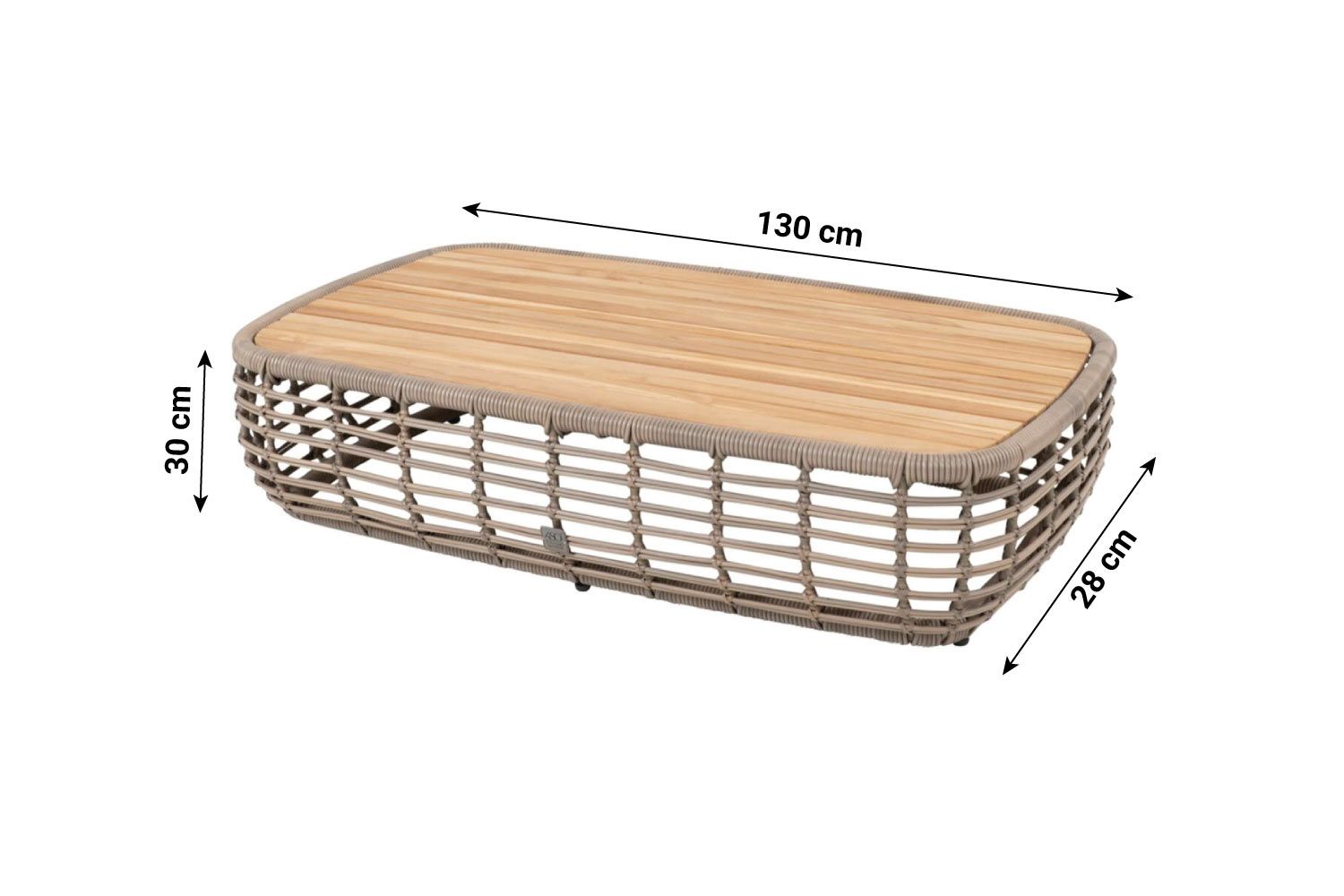 4 Seasons Lugano teak coffee table 130 x 80 cm