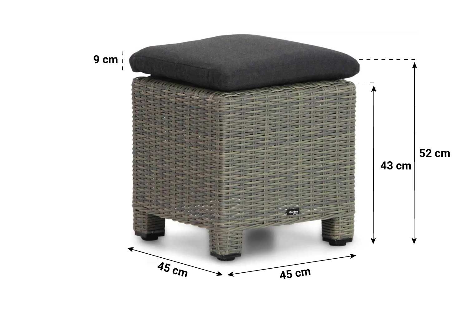 Garden Collections Lusso bijzettafel met kussen