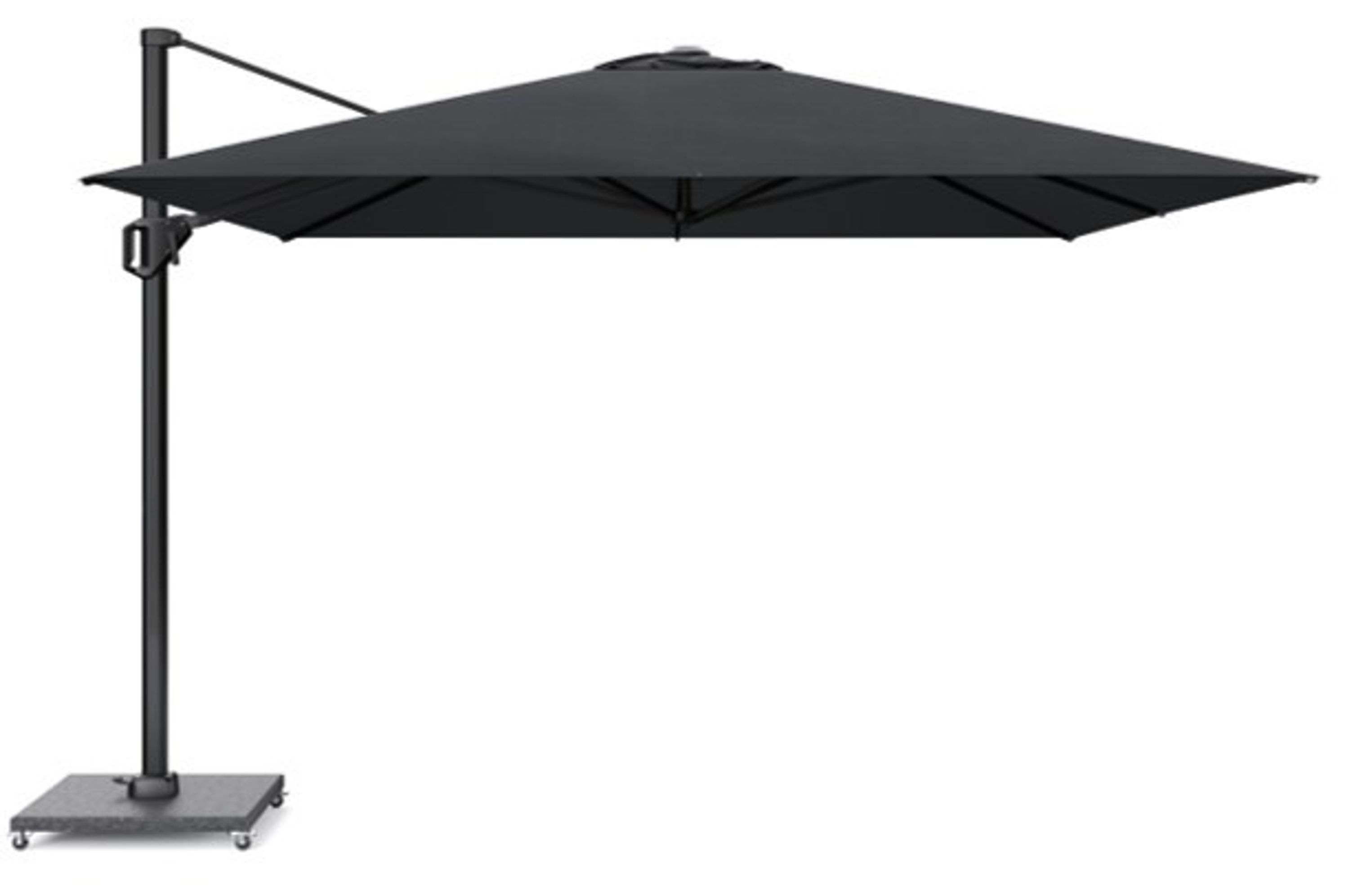 Platinum Challenger zweefparasol 3x3m T1 premium (excl. voet) Jet Black