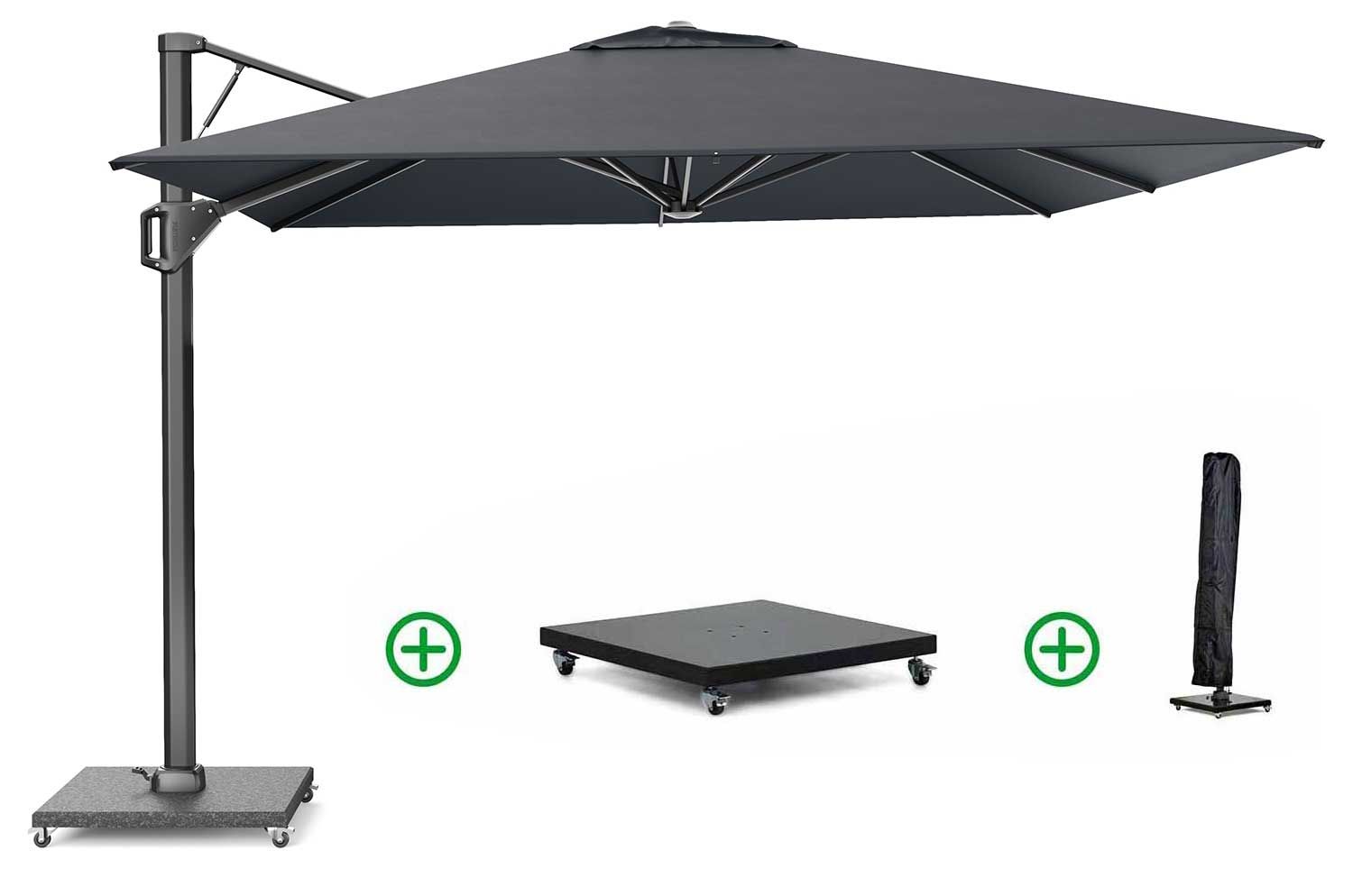 Platinum Beaufort premium zweefparasol 3.2 x3.2 m (incl. voet en hoes) thumbnail