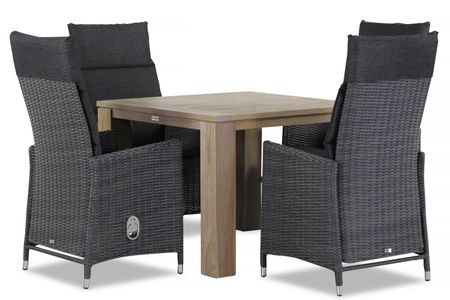 Garden Collections Madera/Brighton 100 cm dining tuinset 5-delig