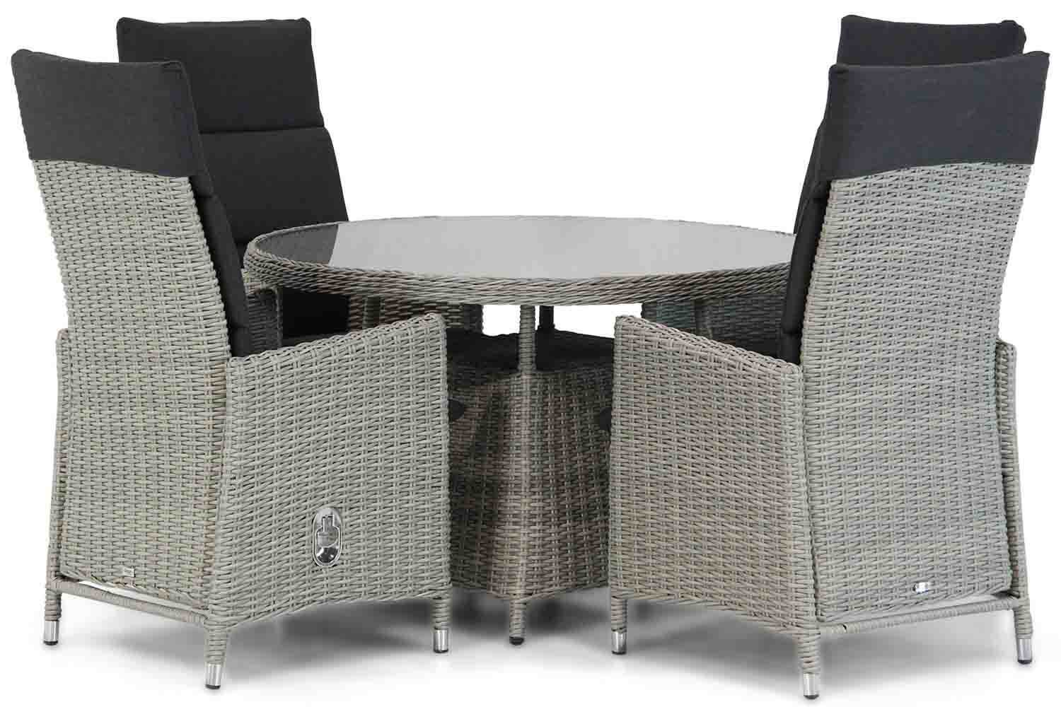 Garden Collections Madera/Buckingham 120 cm rond dining tuinset 5-delig thumbnail