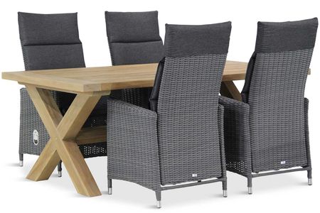 Garden Collections Madera/Oregon 200 cm dining tuinset 5-delig 
