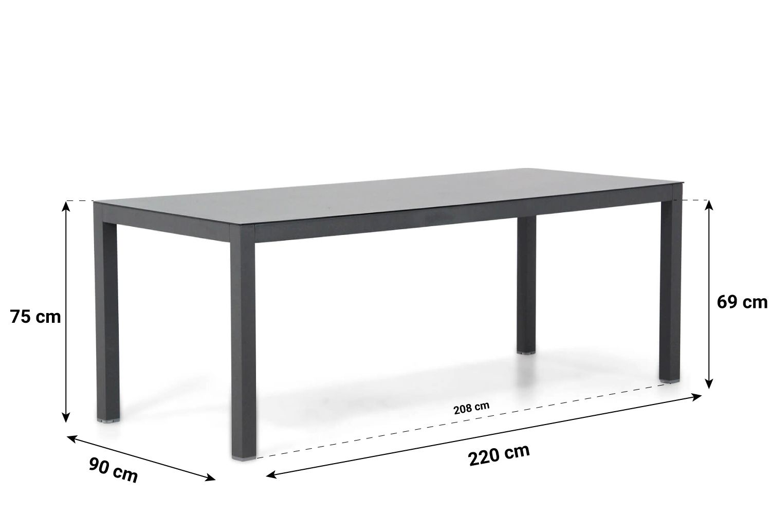 Lifestyle Madras dining tuintafel 220 x 90 cm 