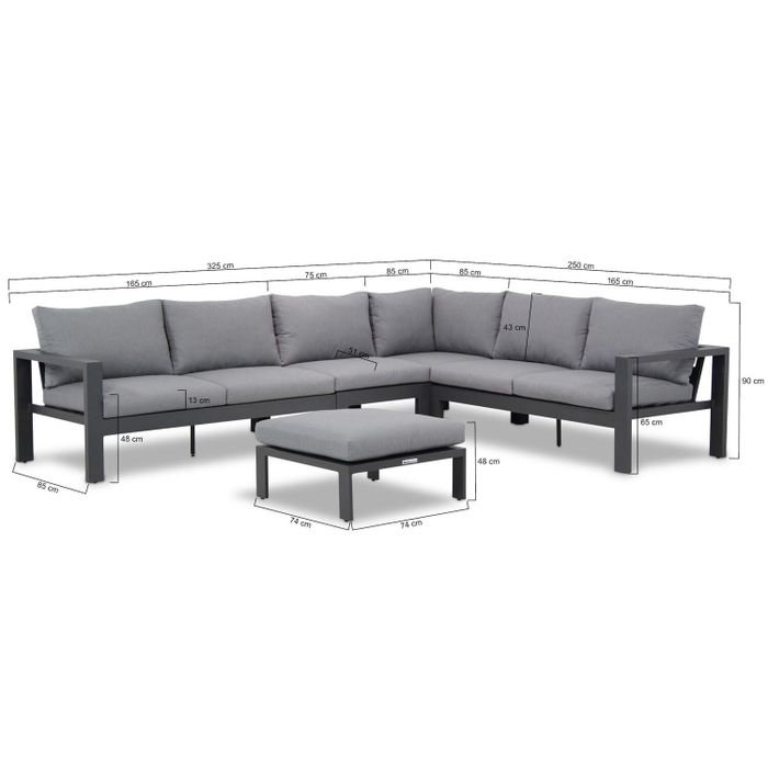 Lifestyle Manuta hoek loungeset 5-delig Lifestyle Manuta hoek loungeset 5-delig