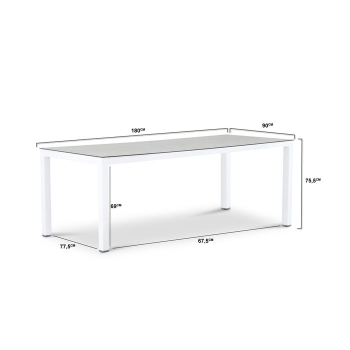 Lifestyle Ultimate/Margao 180 cm dining tuinset 5-delig