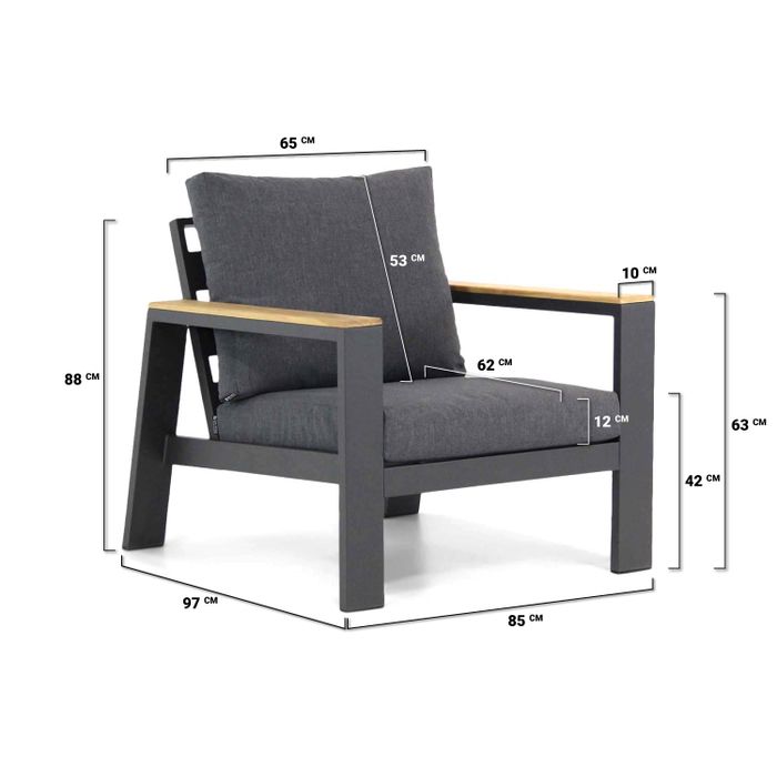 Lifestyle Marietta stoel-bank loungeset 4-delig