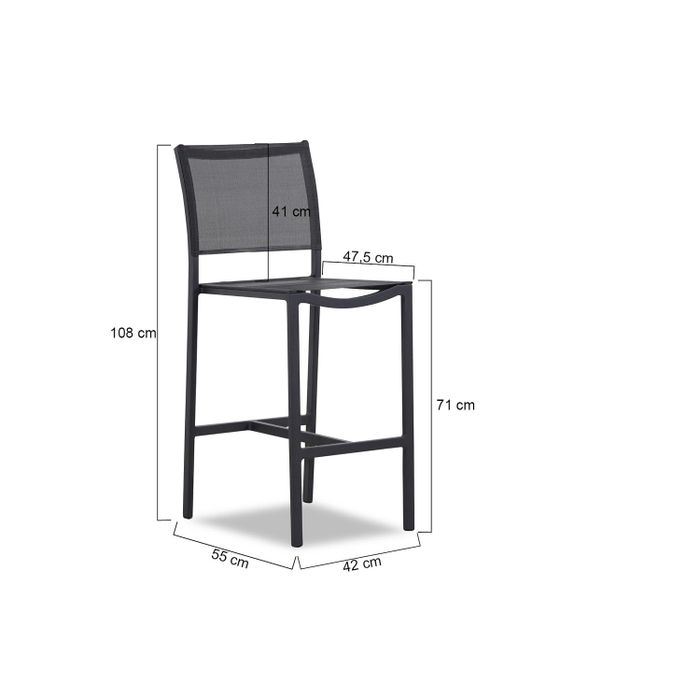 Lifestyle Cerro barstoel antraciet
