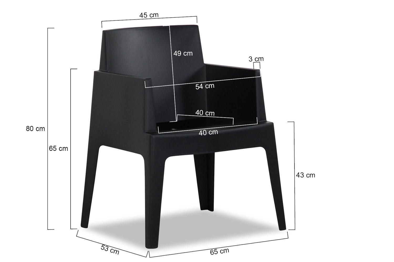 Lifestyle Box dining tuinstoel stapelbaar