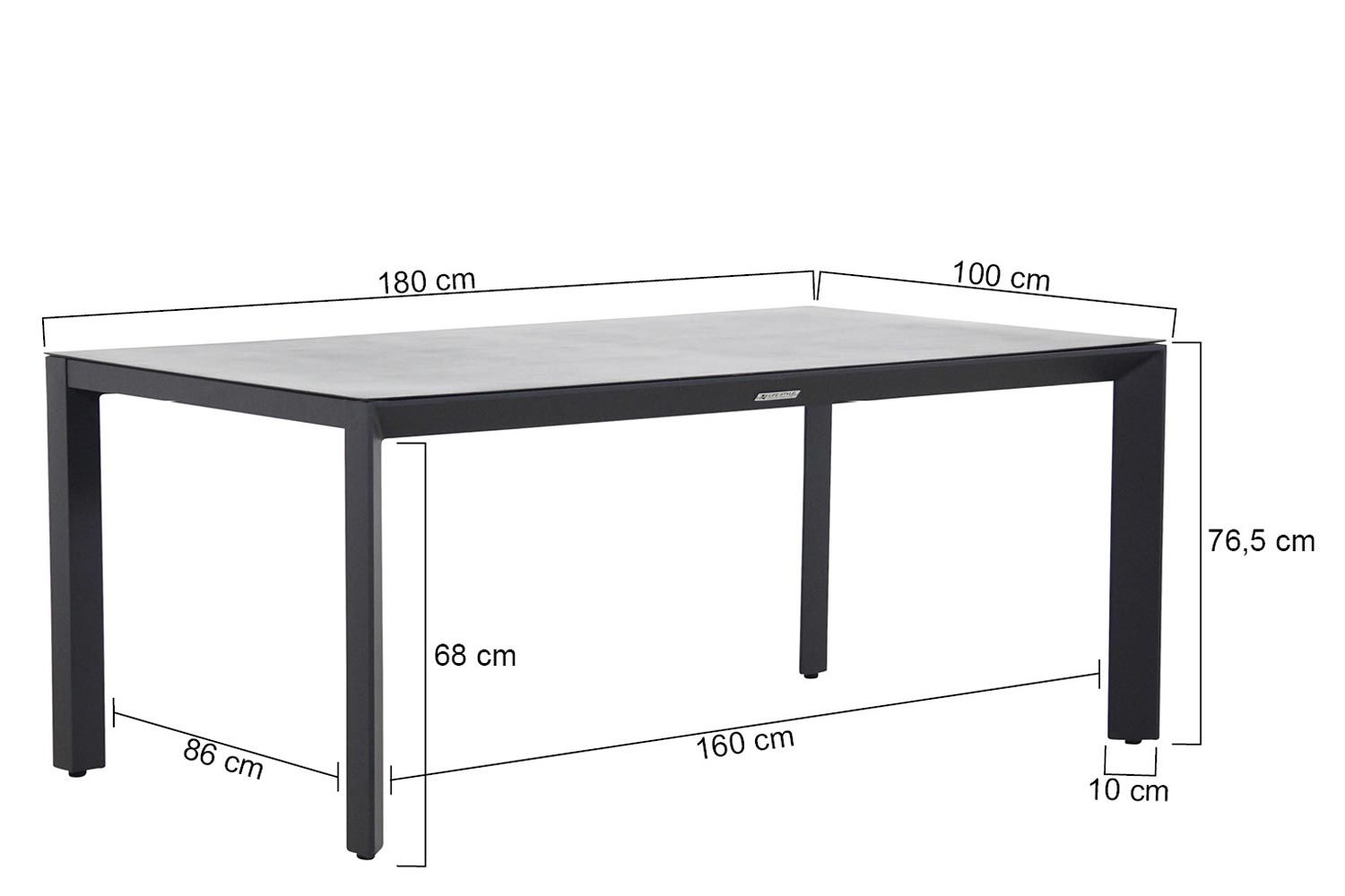 Lifestyle Elena dining tuintafel 180 x 100 cm